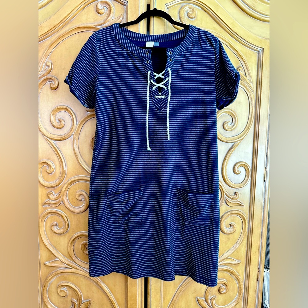 Roxy Dress / Darling Blue Stripes Dress / XL /